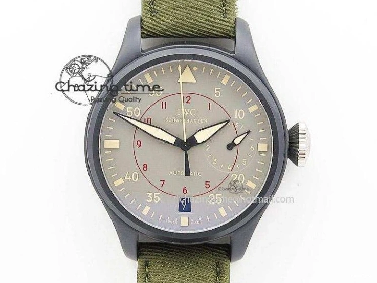 MIROTIME 0523 SunProtective Pilot Chrono IW377713 ZF 1:1 Best Edition Brown Dial On Brown Leather Strap A 7214